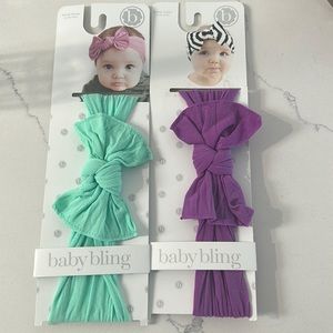 Baby Bling Headband Bows NWT
